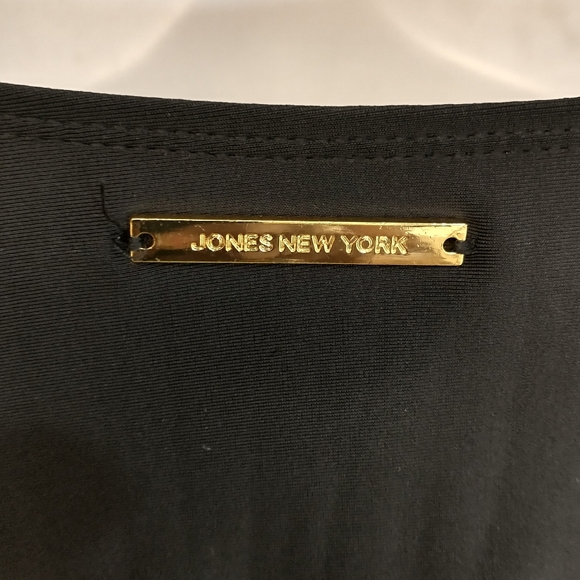 Jones NY Ruched Tummy Control Adjustable Straps Black Swimsuit Size M - Picture 7 of 10